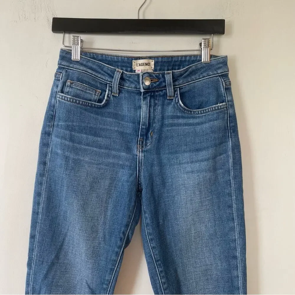 L’agence El Matador French Slim Fit Raw Hem Ankle Skinny Jean 26